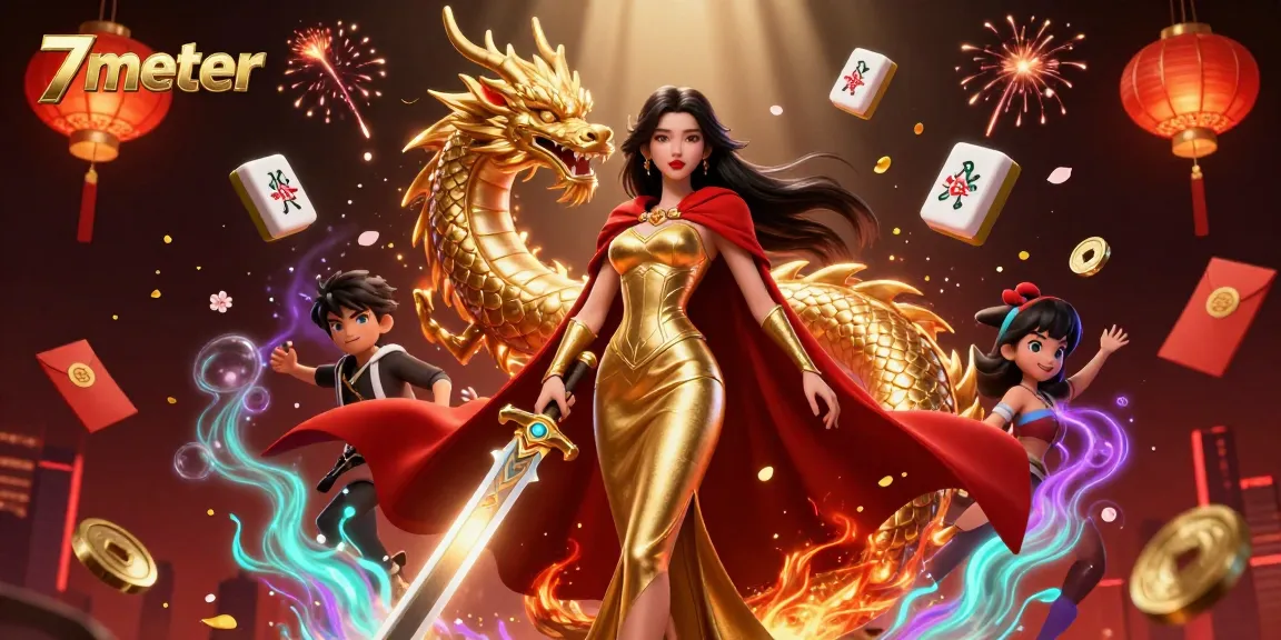 Engage with the thrilling 7meter online casino experience featuring vibrant illustrations of games and winnings.