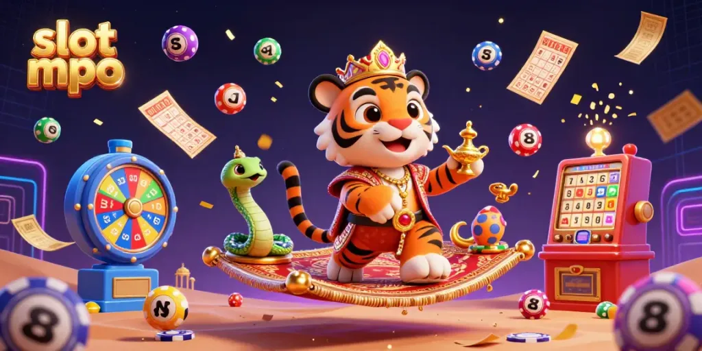 Engage in vibrant slot mpo action with a sultan and magical elements in a casino world.