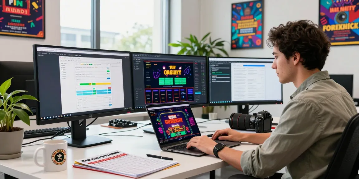 Casino pbn links strategies in a vibrant digital marketing workspace with analytics charts and casino-themed website.