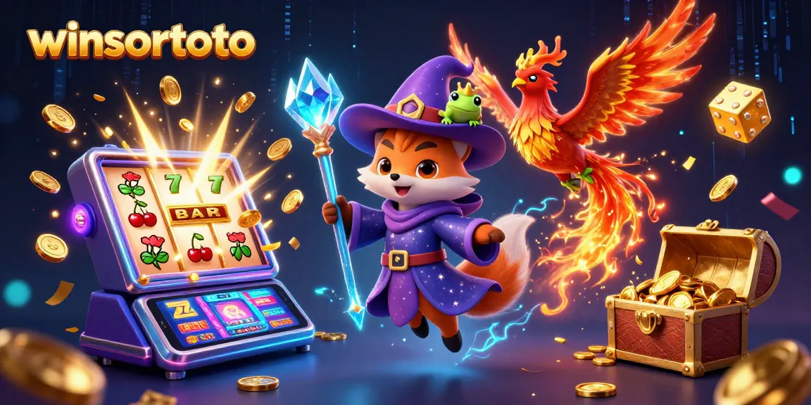 Mencoba keberuntungan di winsortoto dengan slot mesin 3D yang penuh koin dan cahaya.