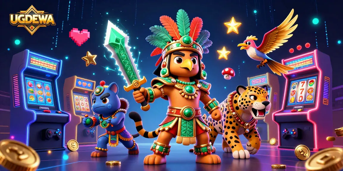 UGDEWA brings vibrant casino gaming with Aztec warriors and arcade elements.