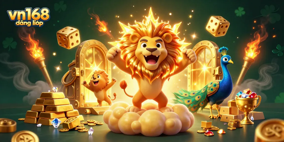 Engage with vn168 đăng nhập for dynamic casino thrills featuring golden dice and treasures.