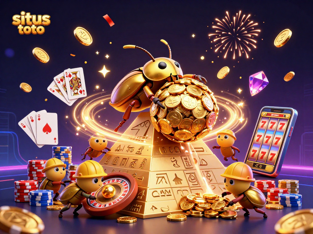Engage with situs toto for thrilling chances to win with golden coins and vibrant casino elements.