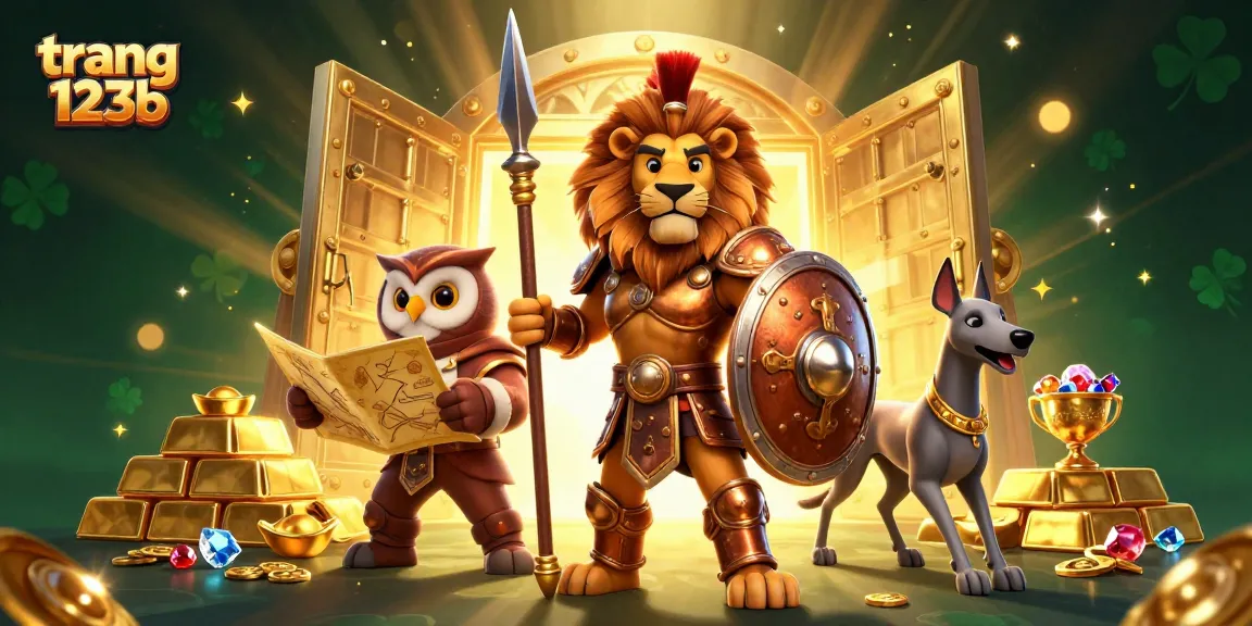 Engage with the thrilling action at trang 123b featuring a Spartan lion and gold treasures in a dynamic casino scene.