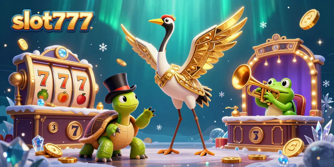 Experience thrilling slot777 gameplay with dynamic characters and vibrant casino elements in this lively illustration.