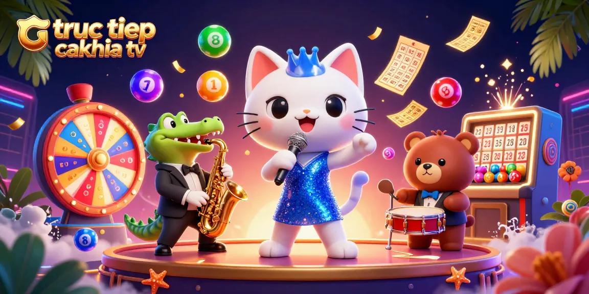 Engage in a thrilling gaming experience with truc tiep cakhia tv, featuring exciting lottery elements and vibrant characters.
