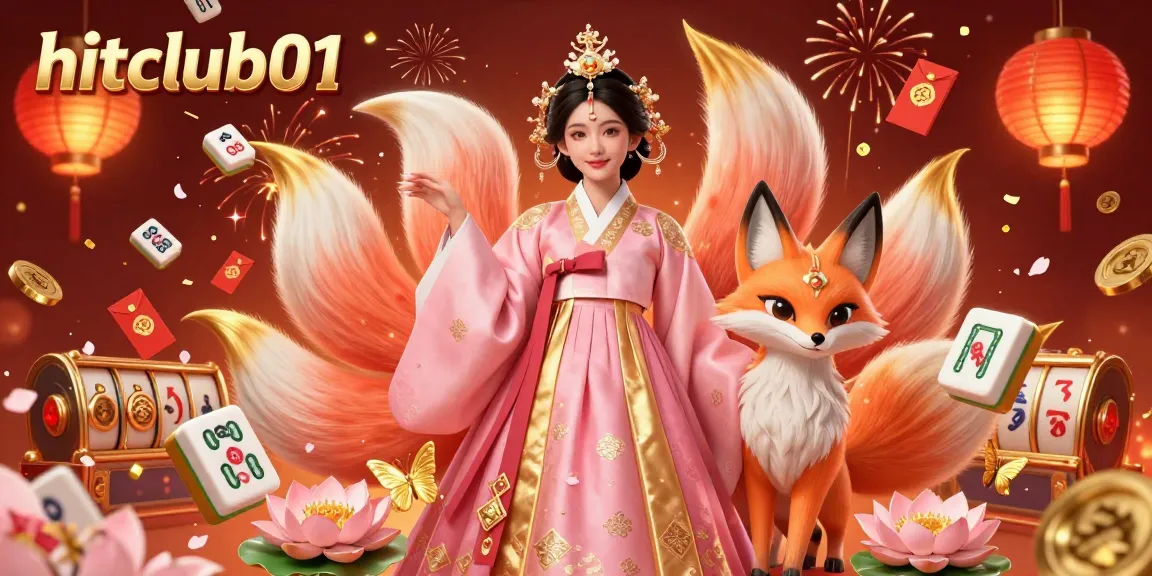 Experience thrilling gaming with hitclub01, featuring colorful characters, slot reels, and enchanting visuals.