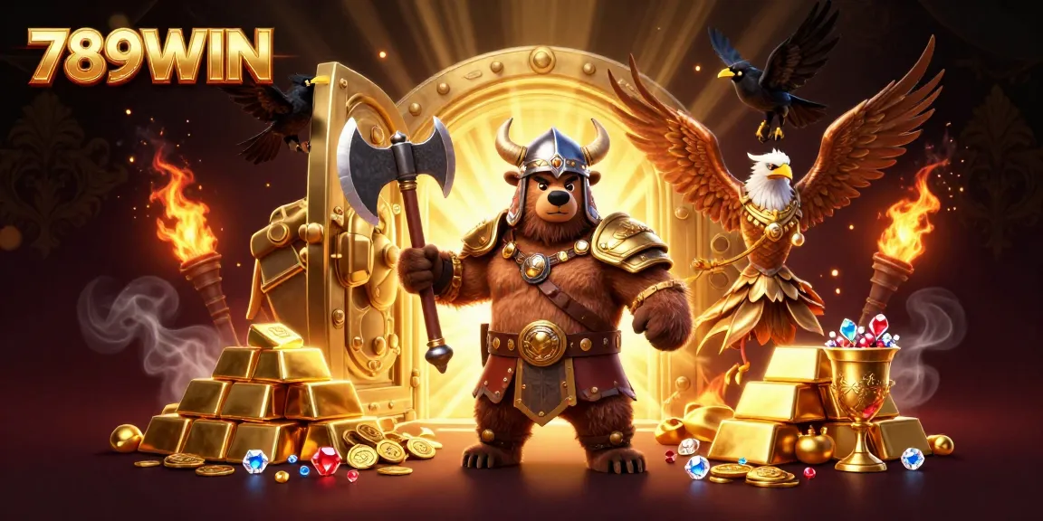 Experience the thrill of 789WIN's cinematic gambling action in a vibrant 3D illustration.