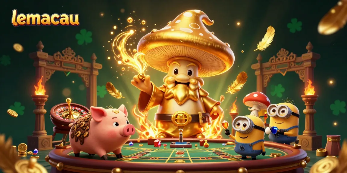 Experience thrilling gameplay at lemacau's live casino with enchanting golden wizard and treasures.