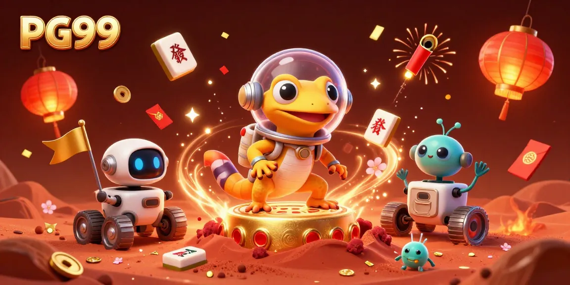 Spin and win at PG99 with 3D casino animation full of vibrant characters and festive elements.