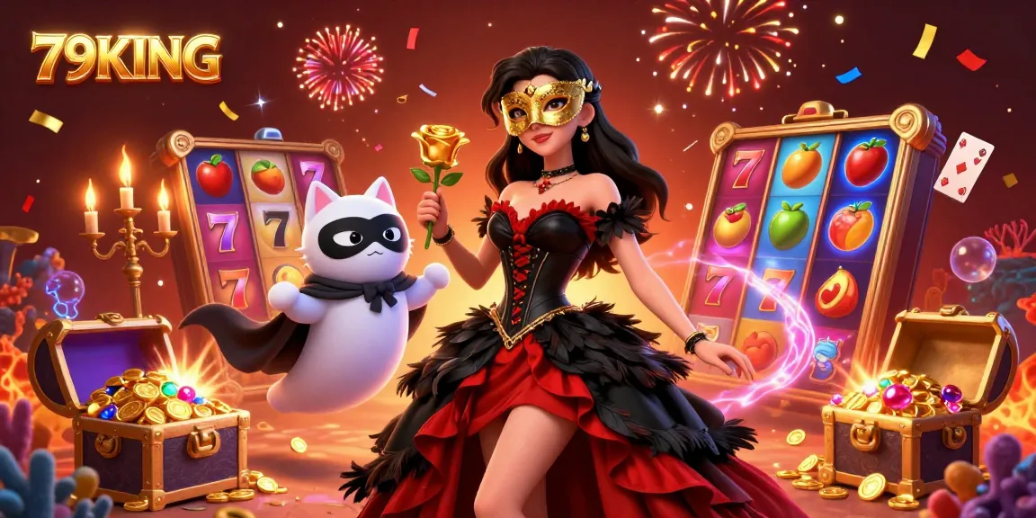 Join the excitement with 79KING in this vibrant 3D slot game celebration featuring dynamic visuals.