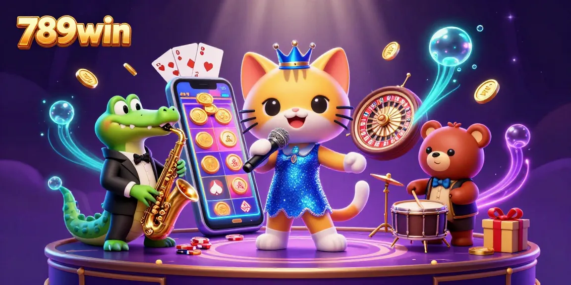 Enjoy thrilling adventures with 789win at this vibrant casino scene featuring unique characters and games.