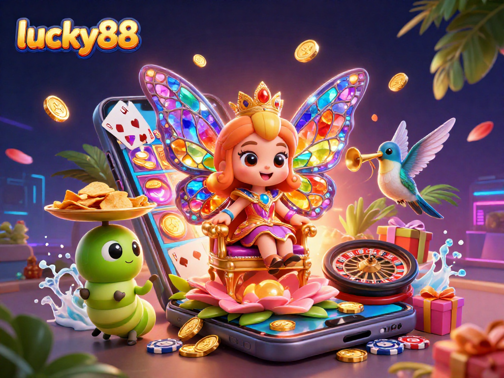 Engage with lucky88's exciting betting features amidst a vibrant casino fantasy.