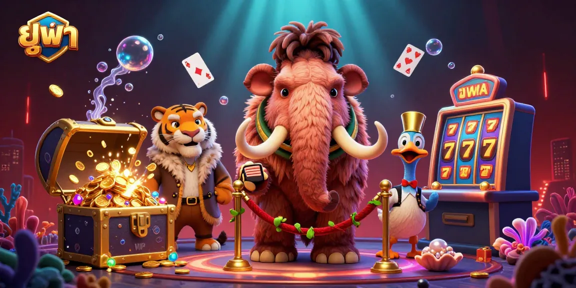 Engage with ยูฟ่า's thrilling casino experience featuring a vibrant 3D scene.