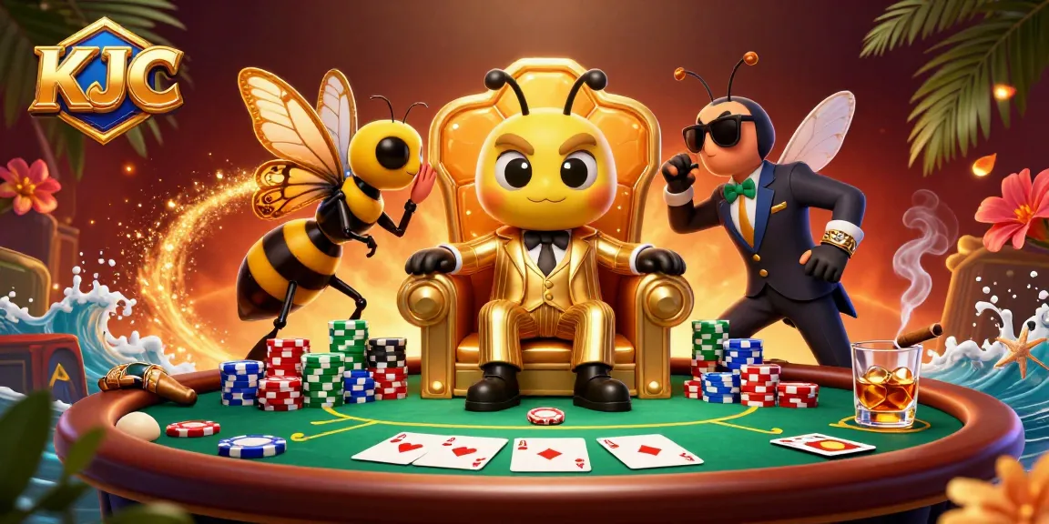KJC buzzes with excitement as the mob boss counts poker chips in a vibrant casino throne room.