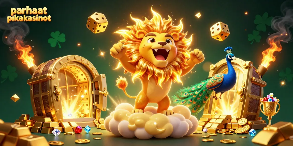 Experience the thrill at parhaat pikakasinot with vibrant casino-themed 3D illustration showcasing characters and treasures.
