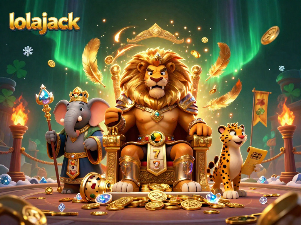 Experience thrilling gameplay with lolajack amidst vibrant casino elements and a dynamic atmosphere.