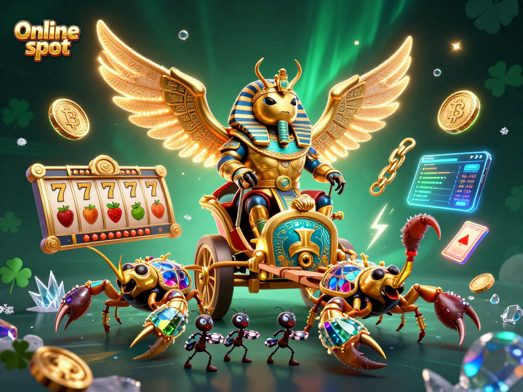 Engage with our online slot experience featuring vibrant characters and rich elements in a thrilling casino scene.