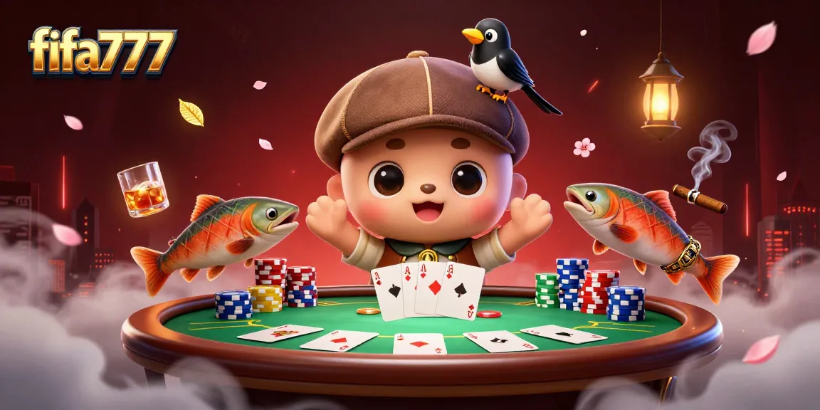 Engage with fifa777 in a vibrant 3D casino scene featuring Nessie and playful gaming elements.