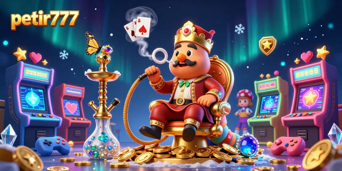Enjoy exciting gameplay at petir777 with vibrant casino-themed 3D illustration featuring unique game elements.