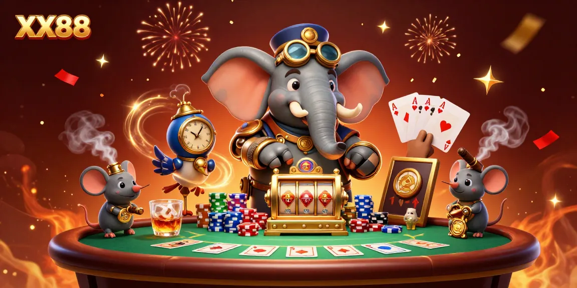 Engage with thrilling slot adventures at XX88 featuring steampunk characters and vibrant visuals.