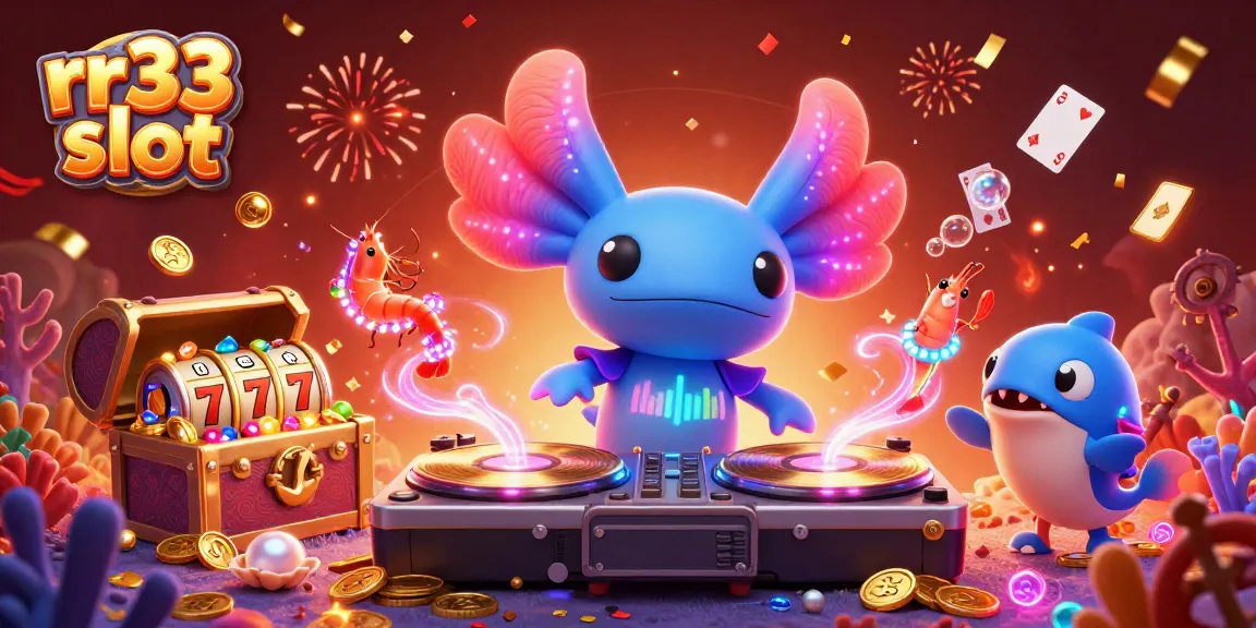 Spin to win with rr33 slot: vibrant 3D casino scene showcasing slot reels and underwater elements.
