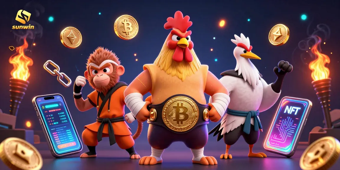 Win big with the sunwin online casino featuring dynamic cartoon characters and crypto elements.