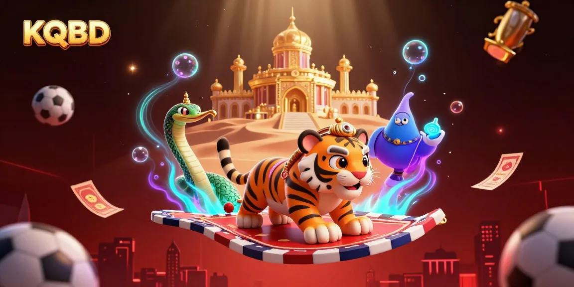 KQBD showcases exciting sports betting elements with vibrant 3D characters and dynamic casino visuals.