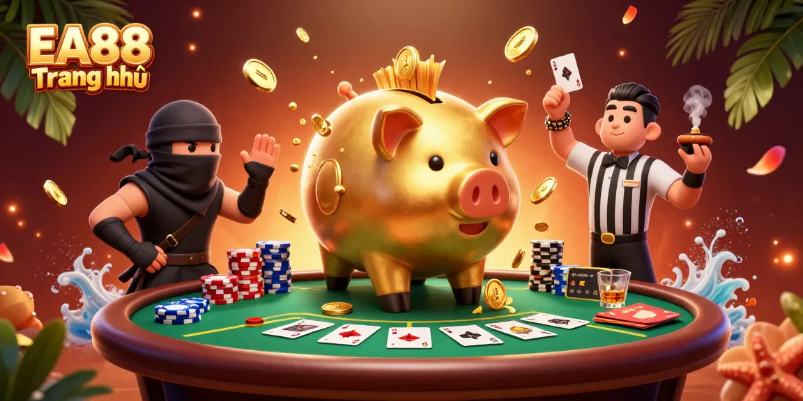 Engage in thrilling gameplay with EA88 Trang chủ at the center of a vibrant casino scene.