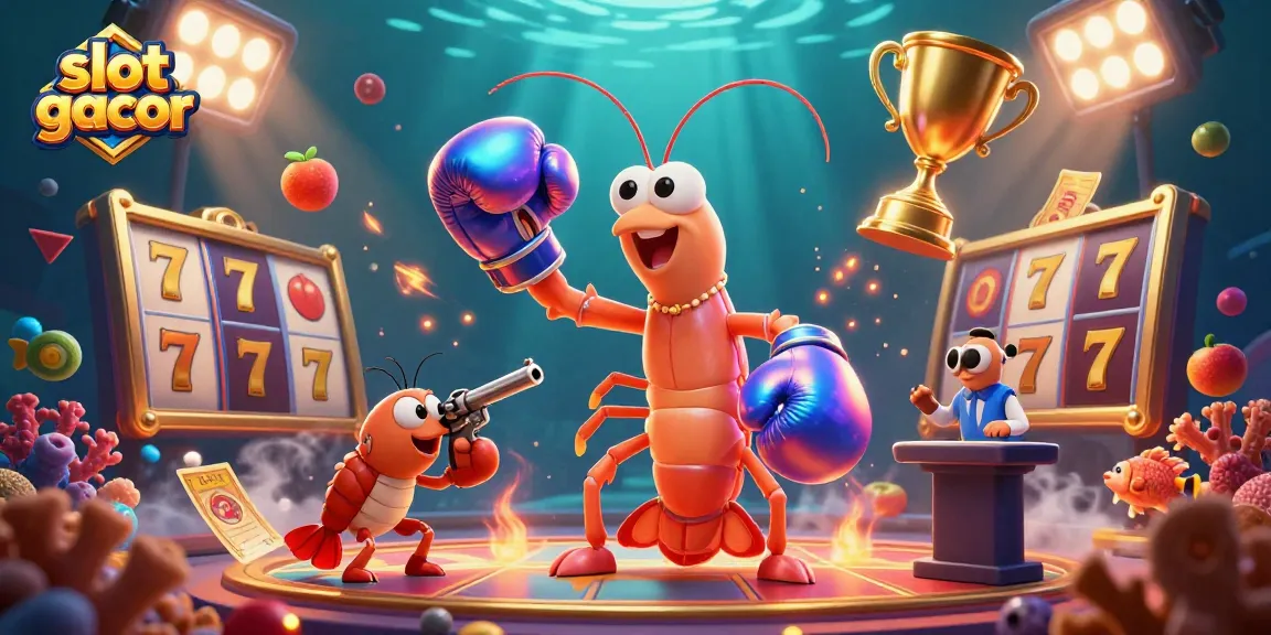Play exciting slot gacor games with vibrant symbols and engaging characters in a dynamic casino scene.