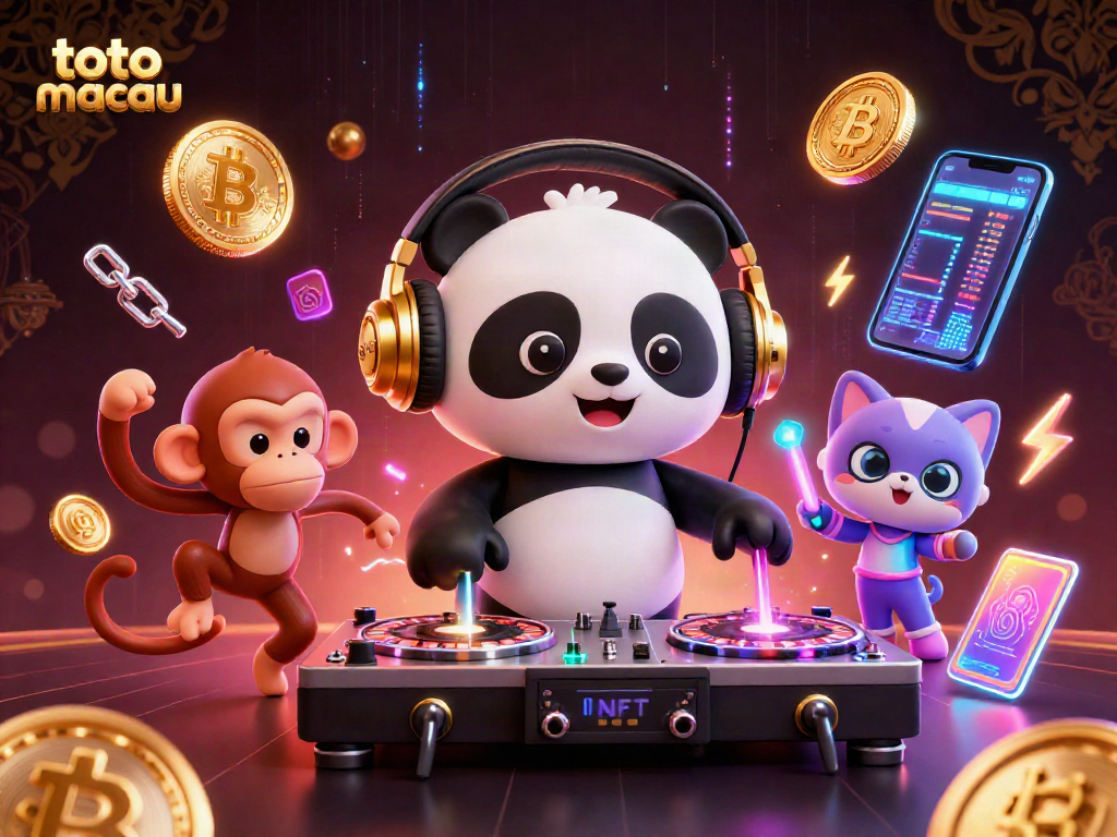 Engage with toto macau as DJ panda, breakdancing monkey, and glowing kitten create a vibrant casino scene.