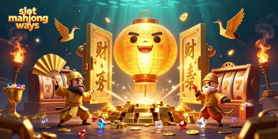 Win big with slot mahjong ways—thrilling casino illustration featuring gold treasures and dynamic characters.