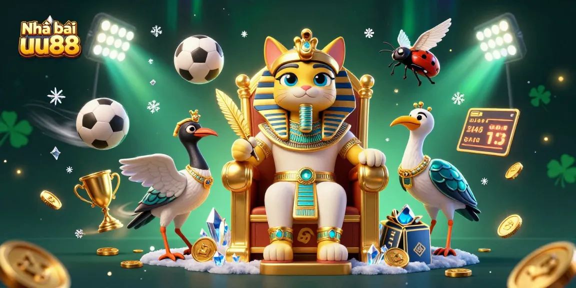 Engage with the excitement of Nhà cái uu88, featuring dynamic sports betting elements and vibrant 3D illustration.