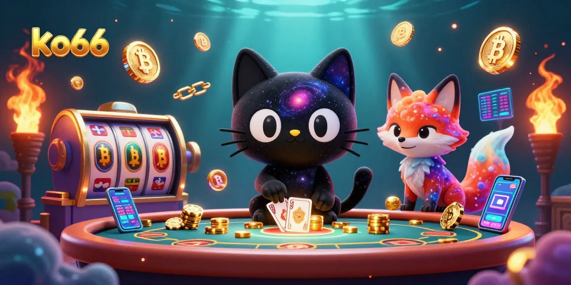 Experience the cosmic thrills at ko66's vibrant casino table with exciting gaming elements.
