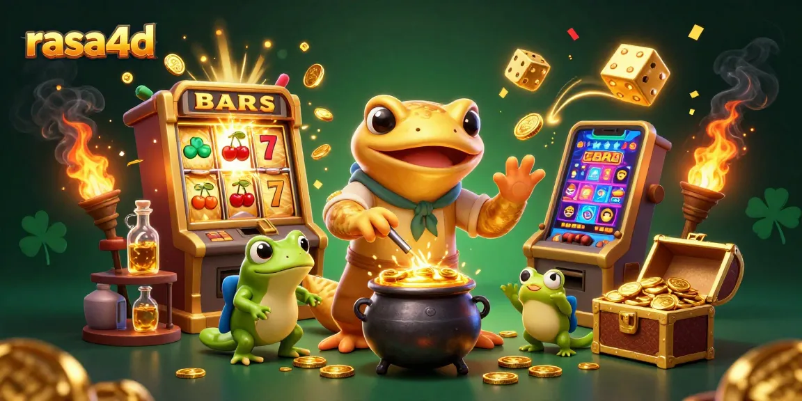 Menangkan jackpot di rasa4d dengan mesin slot yang meledak koin emas dan simbol keberuntungan.