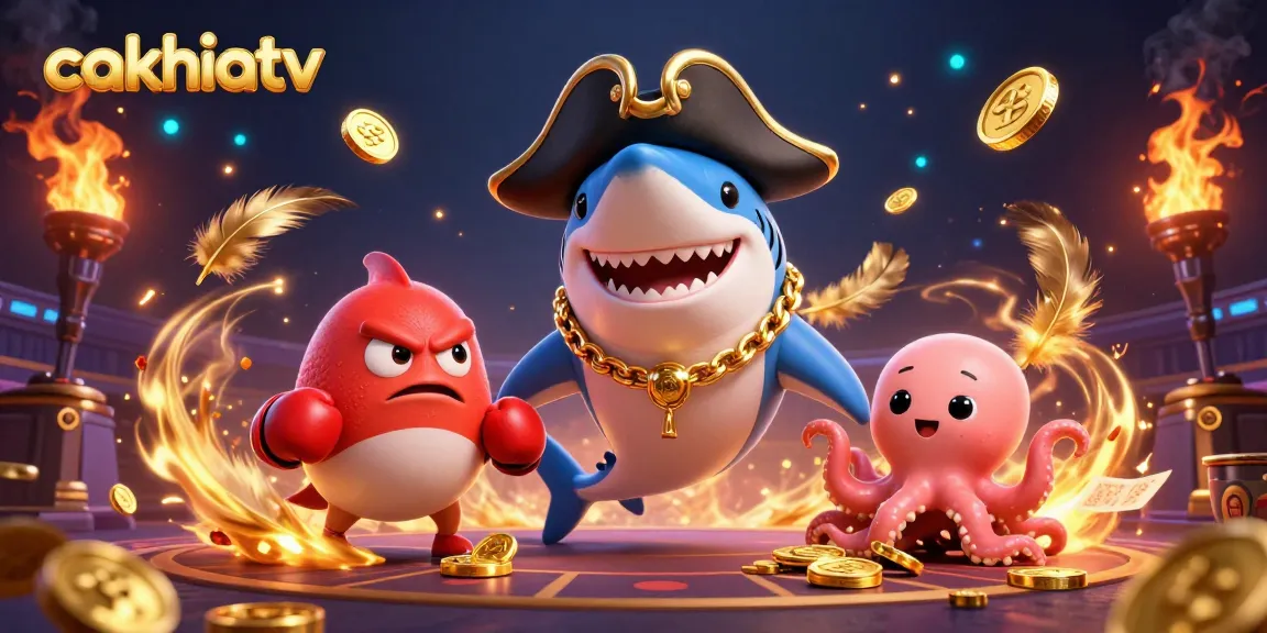 Experience thrilling sports betting with cakhiatv and captivating characters in a dynamic 3D scene.