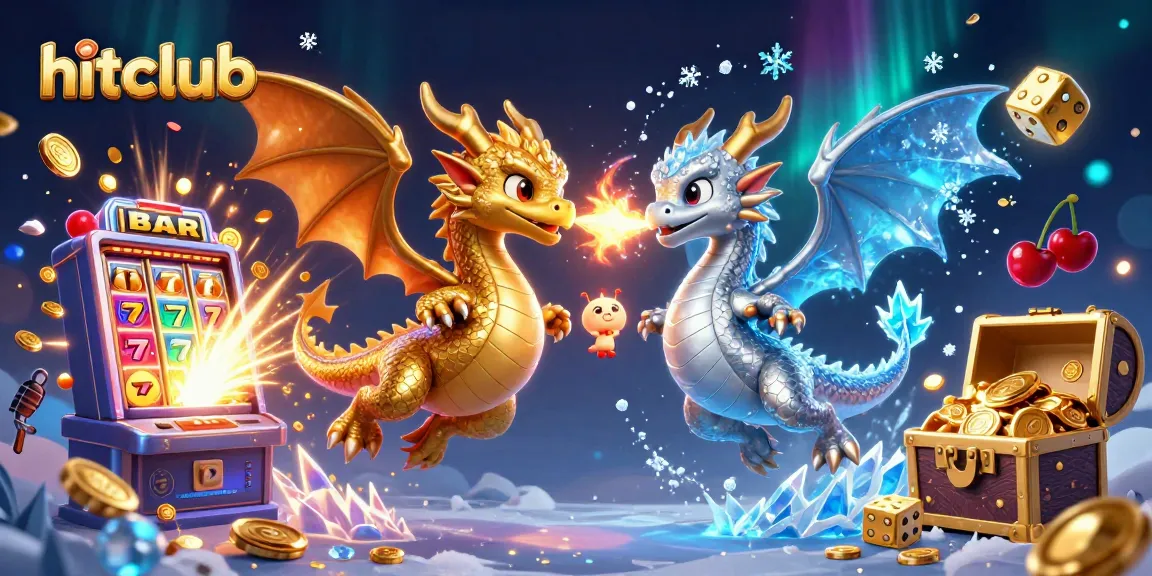 Experience the thrilling world of hitclub with dynamic dragons amidst a casino game explosion.
