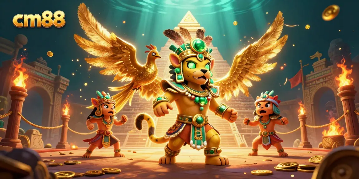 Experience thrilling gambling adventures at CM88 with vibrant casino elements and dynamic characters.