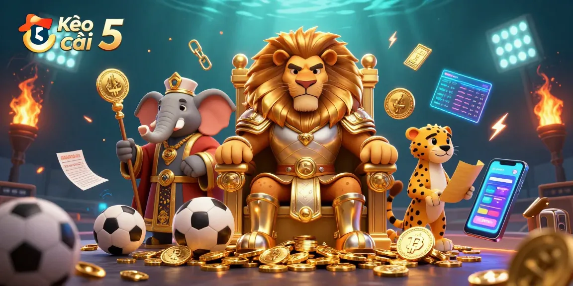 Kèo nhà cái 5 insights into sports betting with a lion king, elephant advisor, and cheetah messenger.