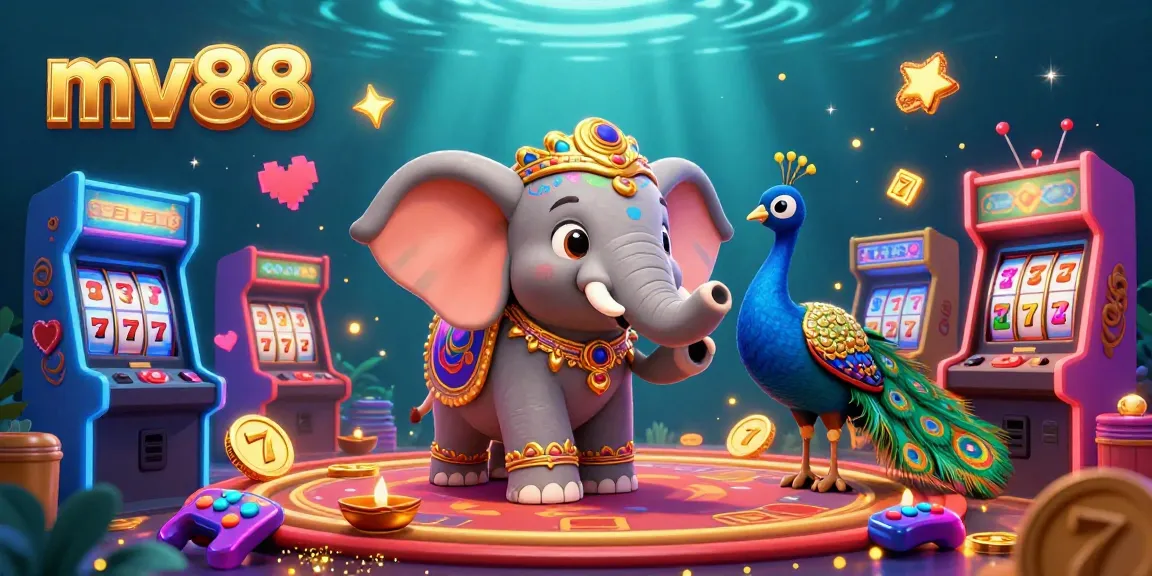Engage with mv88 themed slots and gaming excitement, featuring vibrant characters in a dynamic casino scene.