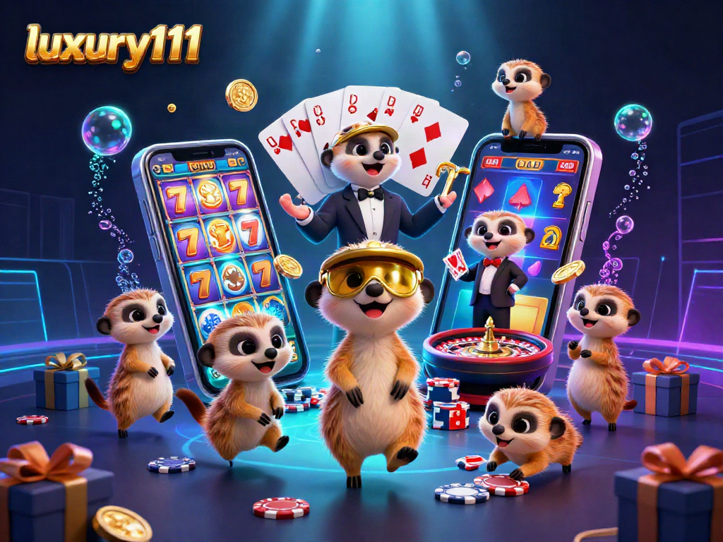 Experience thrilling gameplay at luxury111 with meerkats running an exciting casino