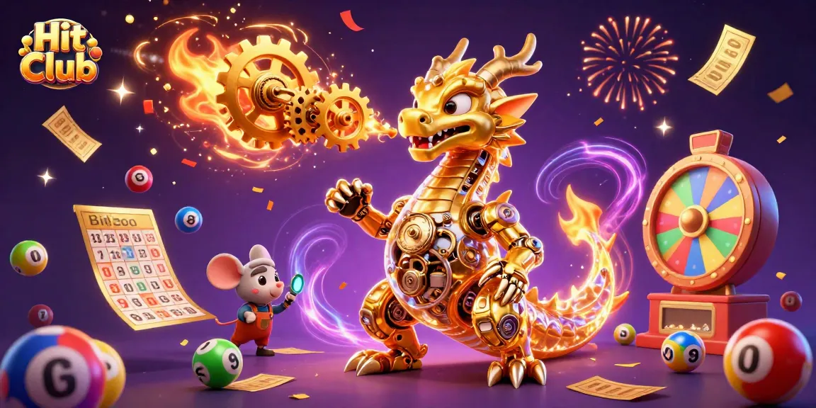 Engage in thrilling gameplay at Hit Club with dynamic lottery elements amidst vibrant casino visuals.