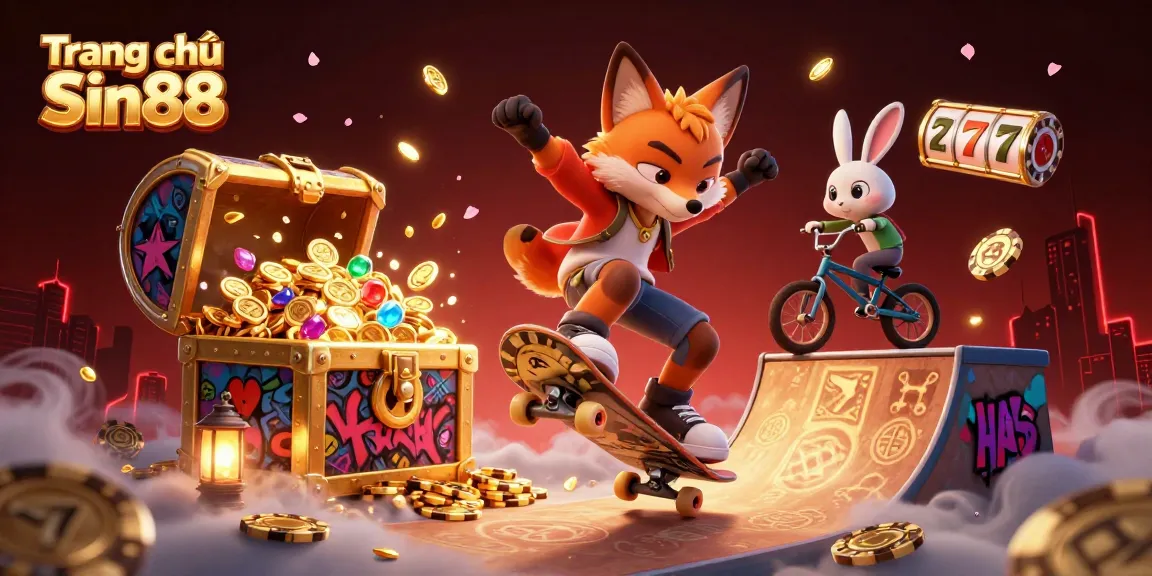 Experience engaging gameplay at Trang chủ Sin88 with dynamic casino elements and vibrant characters.