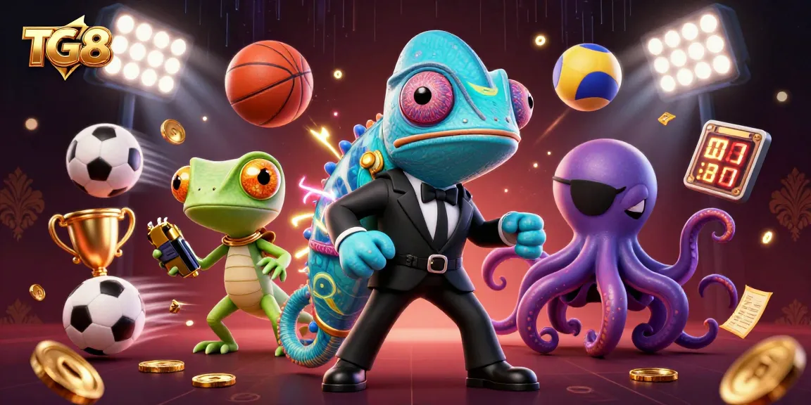 Experience thrilling gameplay at TG88 with dynamic sports betting and engaging casino action in this vibrant illustration.