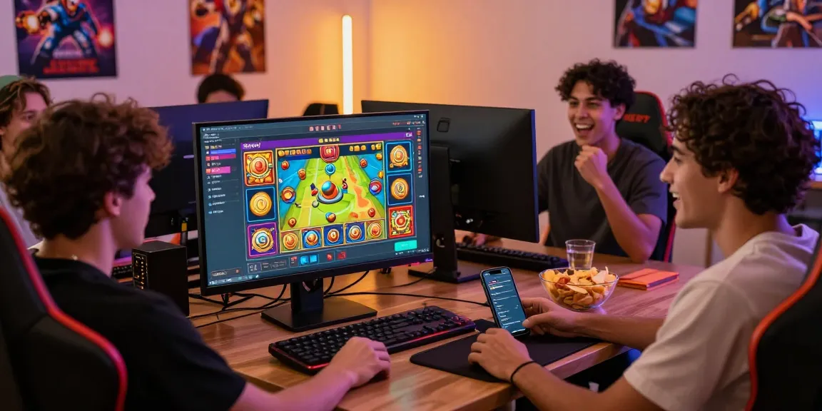 Pengguna menikmati permainan slot online di https://jandaslot88.com/ dengan suasana ceria dan interaktif, menunjukkan kegembiraan bermain bersama.