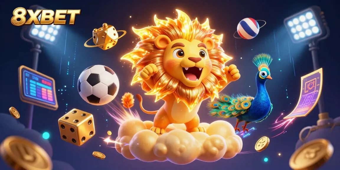 Experience the excitement of 8XBET with sports elements and dynamic gaming visuals.