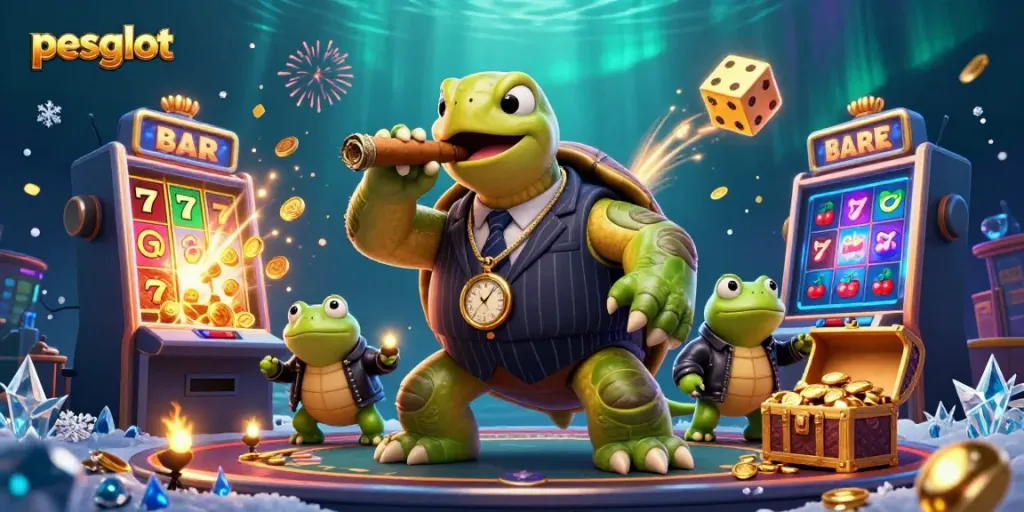 Experience the excitement of pesgslot with dynamic casino characters and winning symbols.