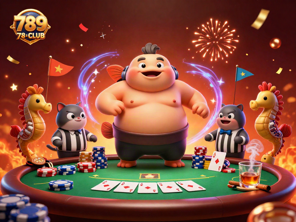 Experience exciting action at 789CLUB with colorful poker elements and lively underwater characters.
