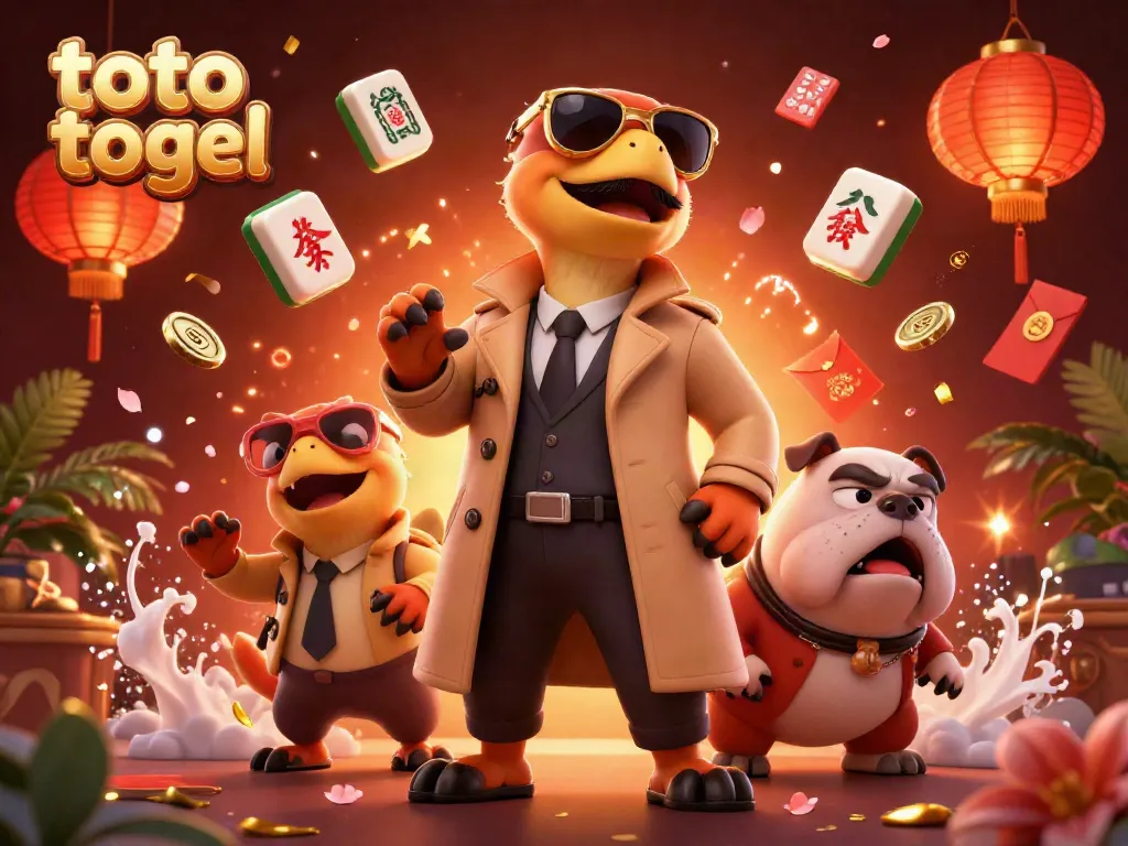 Raptors amusingly disguised as a tall person entering a casino, symbolizing fun in toto togel gaming.