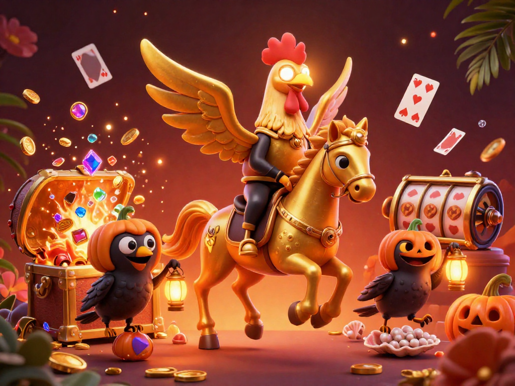 Engage with Nhà Cái MM88 in a vibrant 3D casino scene featuring exciting games and mythical characters.